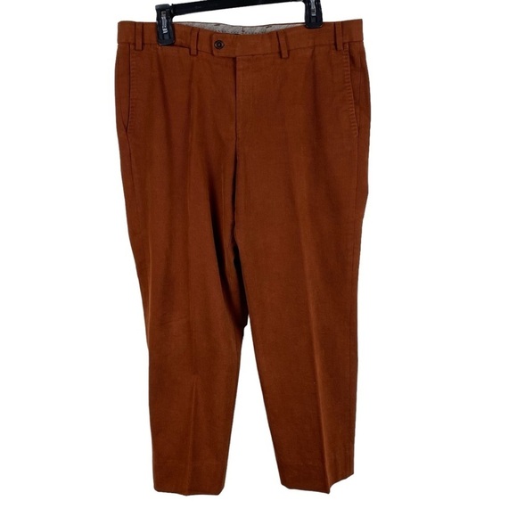 Men’s Hiltl Chino Pants Trousers Size 34x26 Orange 100% Cotton